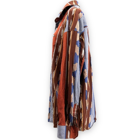 ENYCE Clothing Company Button down Long Sleeve Color-block Shirt Sz 3XL - Picture 6 of 10